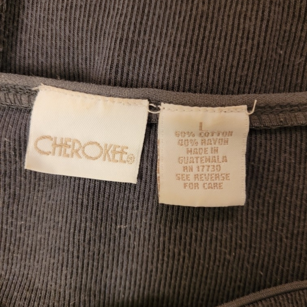 Cherokee Gray Ribbed Top - Picture 3 of 4